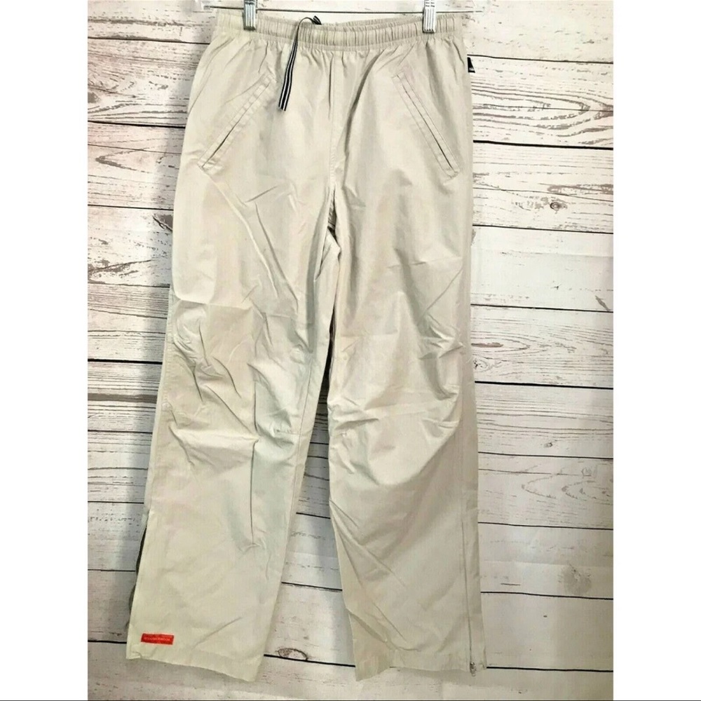 NIKE Tan Track Pants zipper legs pull-on